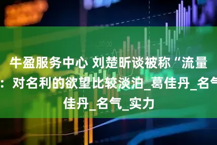 牛盈服务中心 刘楚昕谈被称“流量作家”：对名利的欲望比较淡泊_葛佳丹_名气_实力
