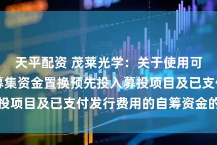 天平配资 茂莱光学：关于使用可转换公司债券募集资金置换预先投入募投项目及已支付发行费用的自筹资金的公告